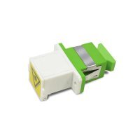 Adapter światłowodowy SC/APC simplex, jednomodowy, z klapką ochronną 2719-2